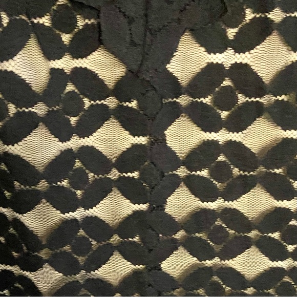 Sleeveless Black Crochet Knit Overlay Ruffle Detail Dress by Adiva - Picture 10 of 14